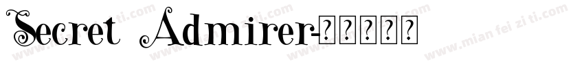 Secret Admirer字体转换